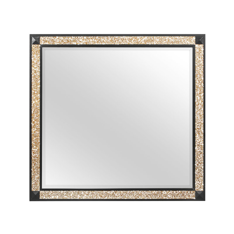 Noir vivant / miroir doré
