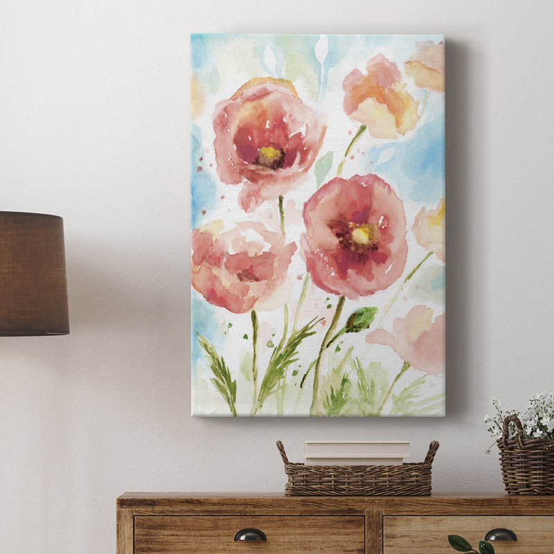 Botanical Blush II - Cavas enveloppés de galerie, H 27 po x l 18 po