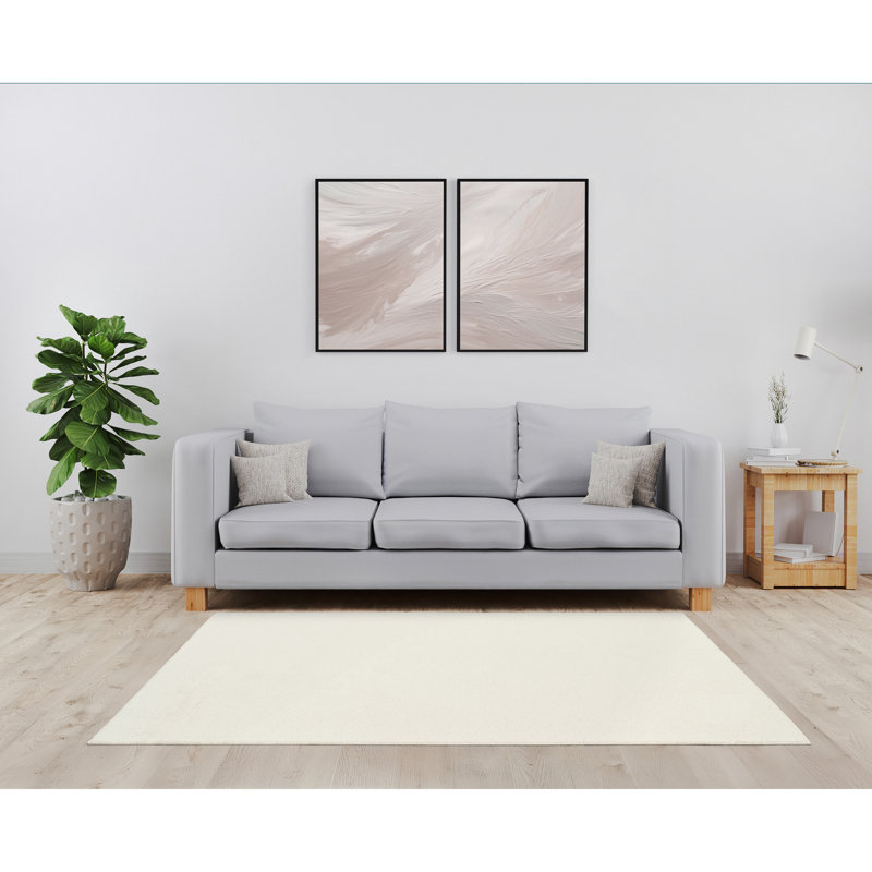 Tapis Garland Clayton Plush White 5 pi x 7 pi Basic Basic
