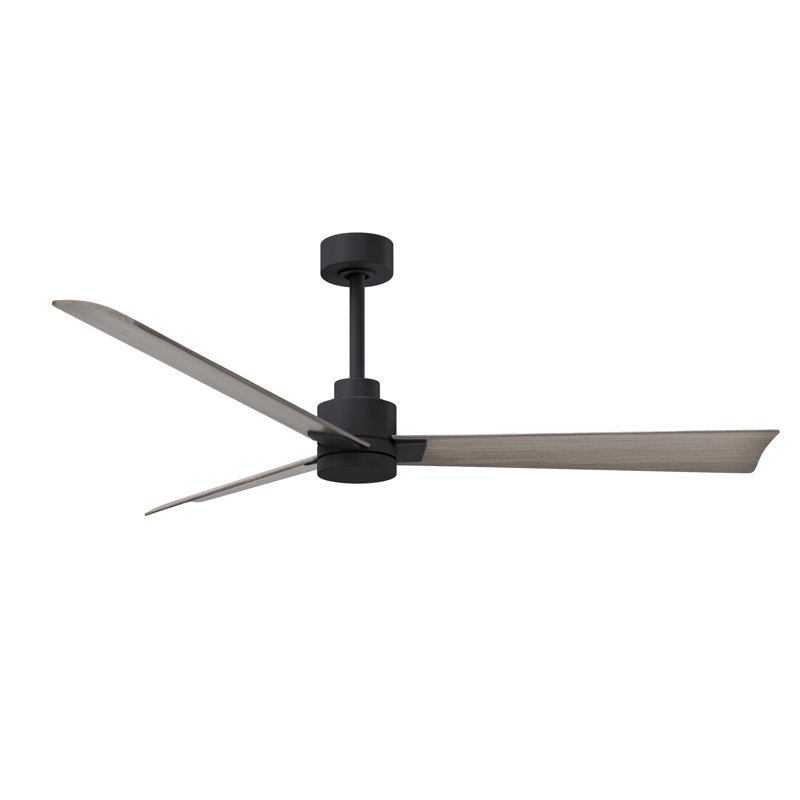 Alessandra 56'' Ceiling Fan, Gray Ash Tone, Matte Black