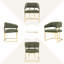 56CM Wide Modern Metal Frame Chenille Upholstered Armchair Dining chair-547244188