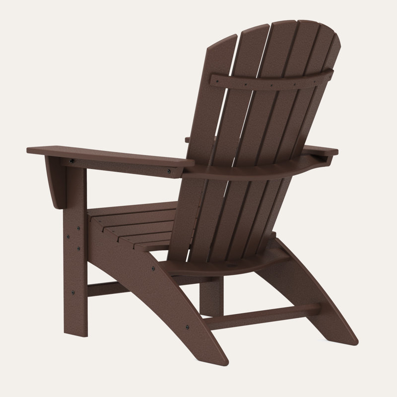 Chaise Adirondack POLYWOOD Nautical Curveback, Acajou