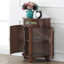 Console verte et noyer massif + demi-cercle en bois manufacturé