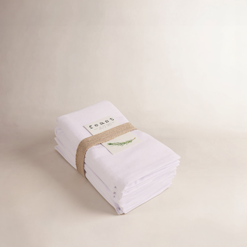 Allston Cotton Blend Square Napkin, White
