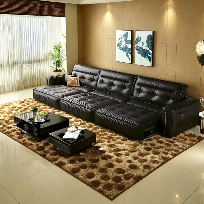 Canapé électrique de style rétro, H 23,62 po x l 131,88 po x P 41,33 po