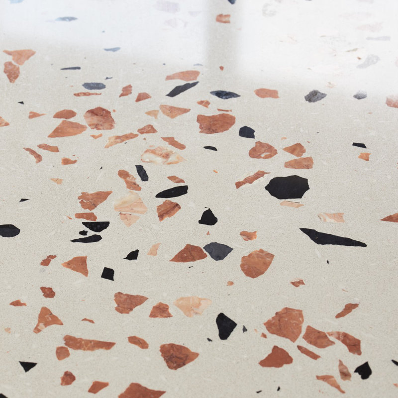Ava Premium Terrazzo Bathroom Vanity Top, 145 cm x 25 cm, Brown