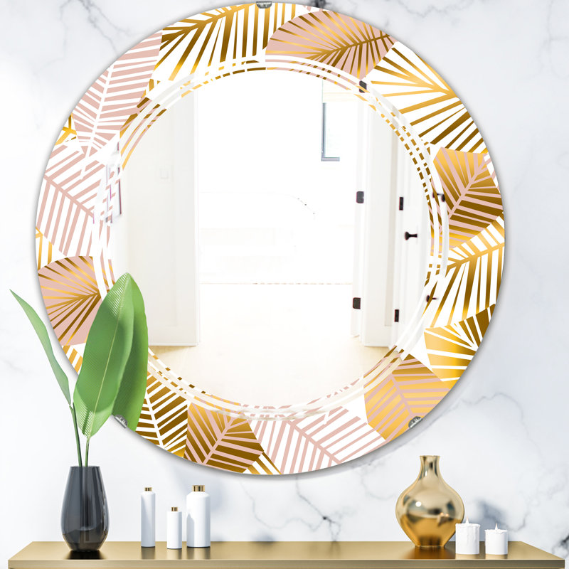 Miroir mural Triple C Palm Leaves II, 31,5 po x 31,5 po