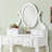 Wood Make-Up Vanity Table And Stool Set-1219839441