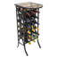 Tiaya Wine Bottle & Glass Rack Black