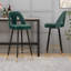 Ensemble de 2 tabourets et tabourets de bar contemporains en velours de 28 po Connor-1052687635
