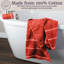 Ensemble de serviettes de salle de bain 6 pièces Lavish Home - Essentiels de salle de bain 100% coton 525GSM - 2 draps de bain, 2 essuie-mains et 2 débarbouillettes pour salle de bain, douche, gymnase, spa et dortoir (brique / blanc)-1506252945-1585155457