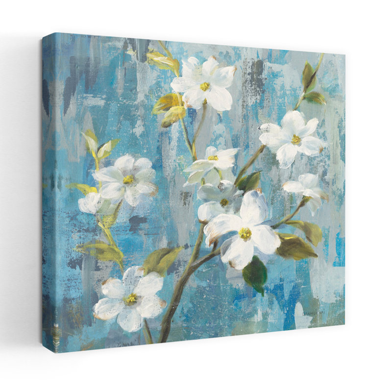 Graceful Magnolia I, art floral contemporain, H 32 po x l 32 po