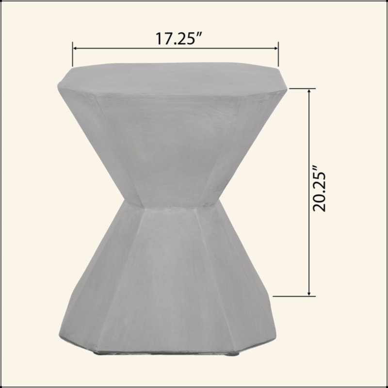 Table d'appoint en béton légère exceptionnelle pour une utilisation polyvalente à l'extérieur et à l'intérieur