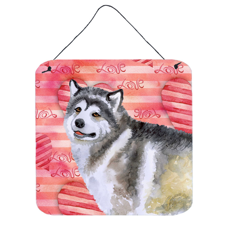 Landscape & Nature Wall Decor on Metal, Alaskan Malamute