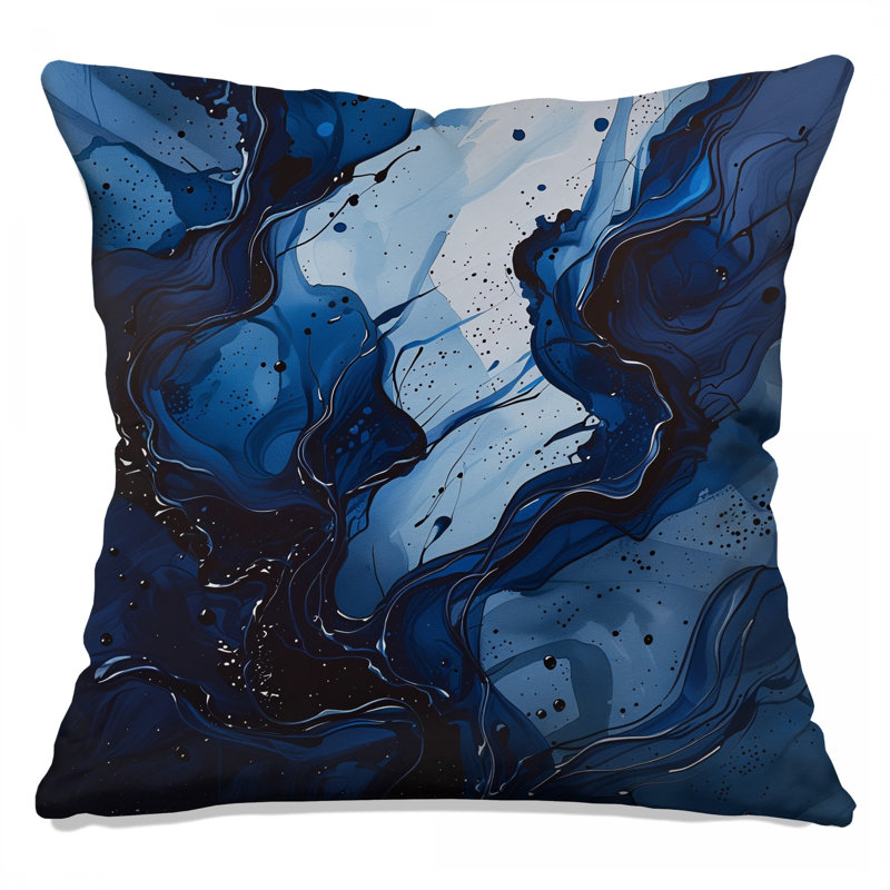 Coussin Abstract Waves, 16 x 16 inches