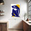 Silhouette de femme abstraite sur toile-1213550805