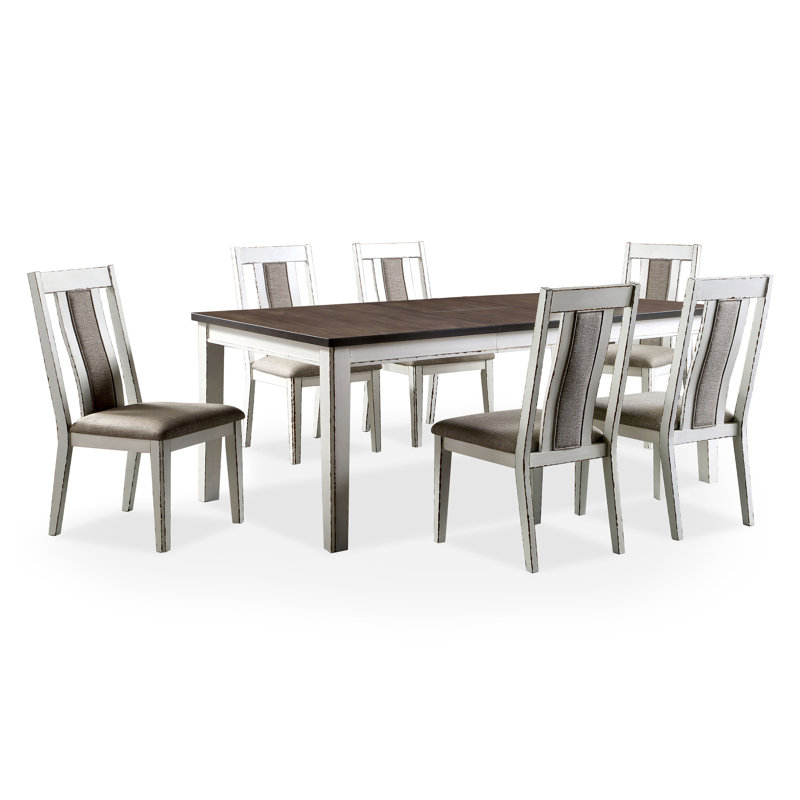 Branson 7-Piece Butterfly Leaf Dining Set, Dark Walnut