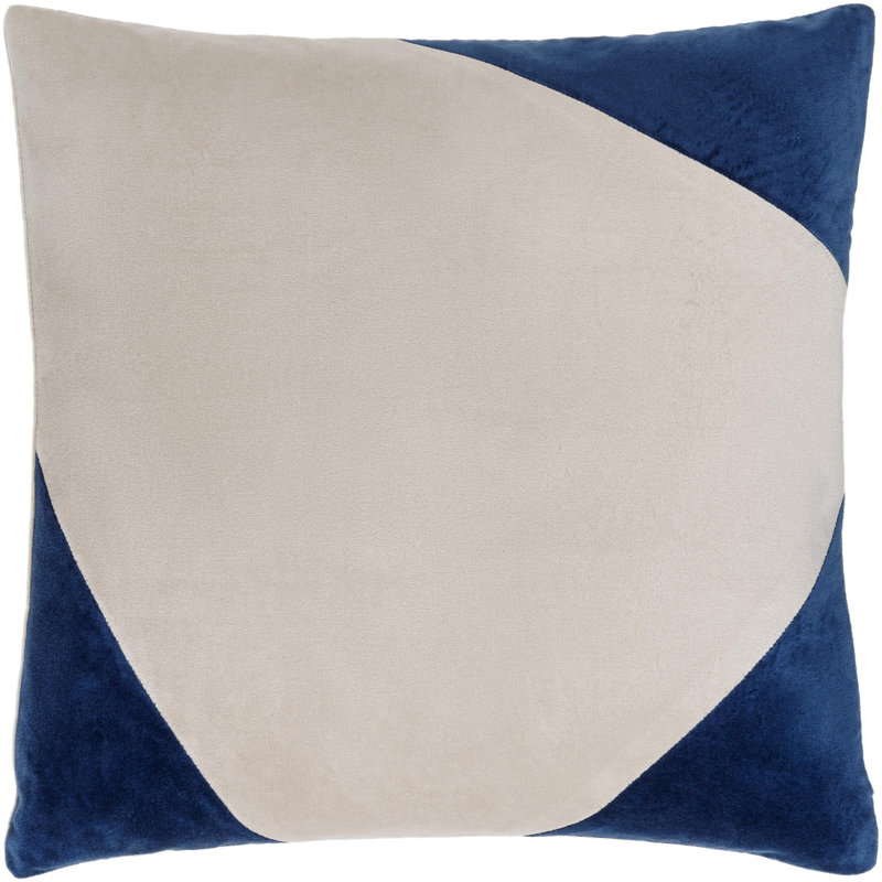 Coussin en coton Denny, 18 po x 18 po, Housse de coussin seulement - sans coussin, Frêne
