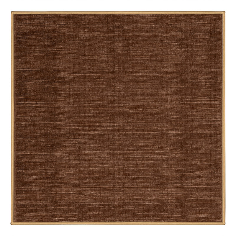 Tapis brun uni lavable à la machine, Carré 4 pi