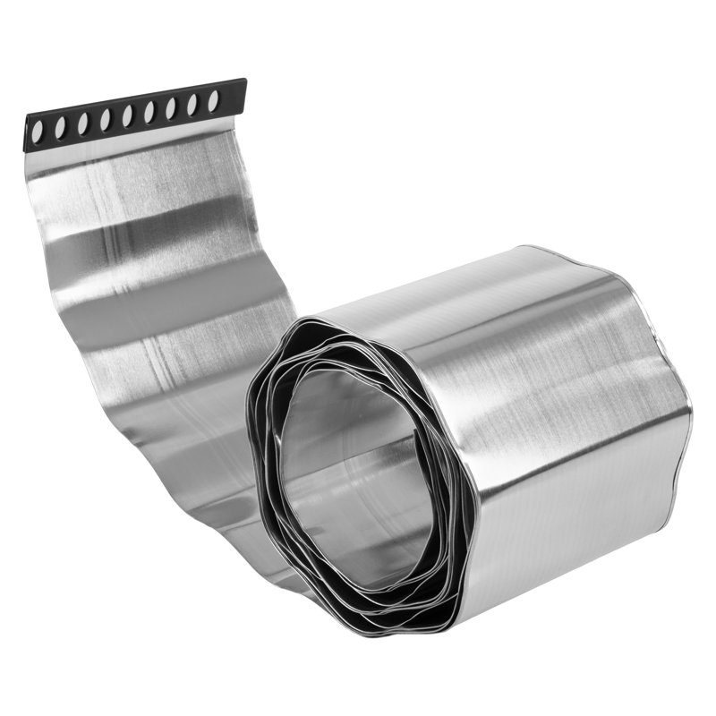 Pure Garden 6.25 in. x 16 ft. Galvanized Steel Lawn Edging Landscape Border Pure Garden 6.25 in. x 16 ft. Galvanized Steel Lawn Edging Landscape Border