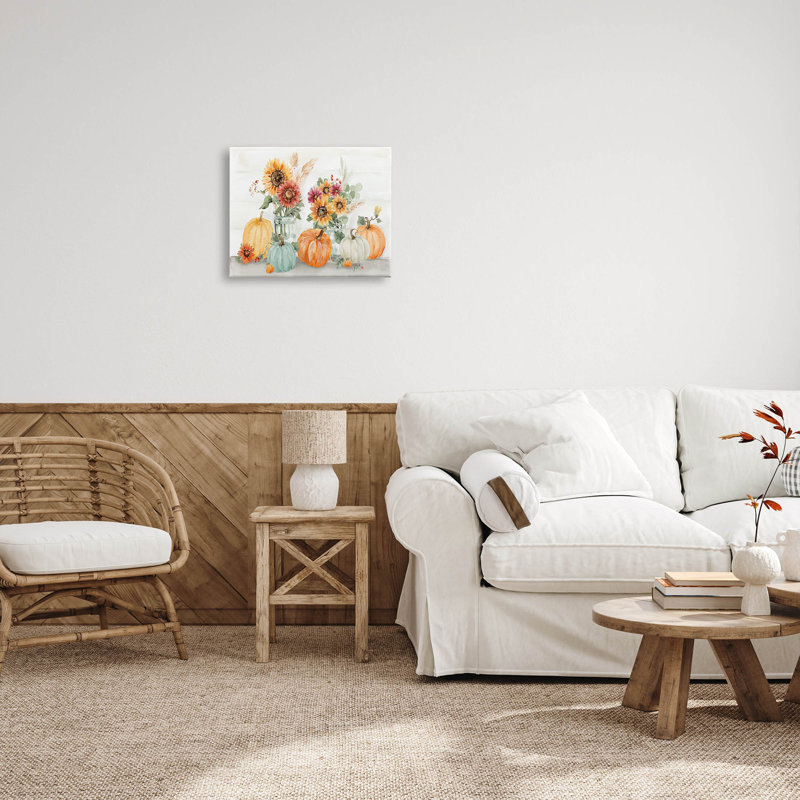 "Autumn Ramble Country Bouquets", art mural par Katrina Pete, H 16 po x l 20 po x P 1,5 po