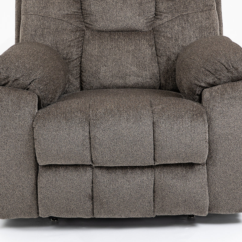 Old age electric lift chair, flat high density foam electric sofa, with heating and massage functions, can tilt to 180 degrees, 2 pocket cup holders, 2 remote controls, dual OKIN motors