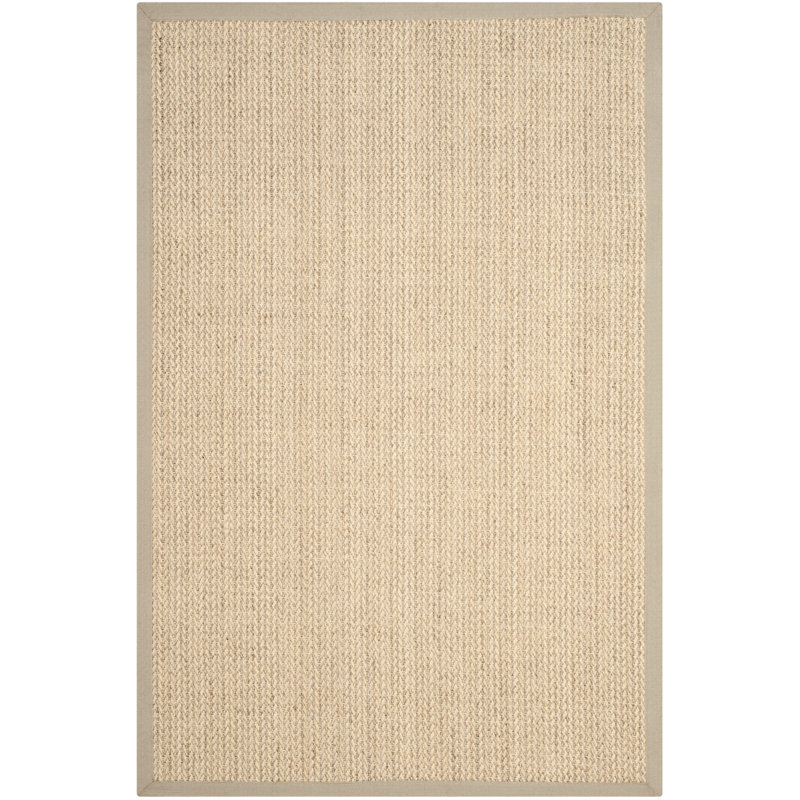 Tapis de couleur unie en laine et sisal Goffe, Rectangle 4 pi x 6 pi