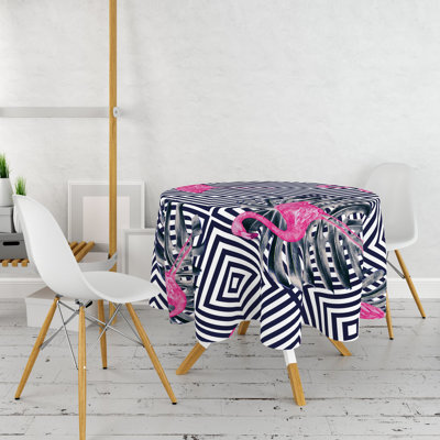 Jasiah Elegant Round Tablecloth, 100% Polyester, 63.0 inches Diameter | 3D Printed Design, Machine Washable at 86°F | Perfect for Dining Room, Weddings & Special Occasions, Durable and Stylish Decoration