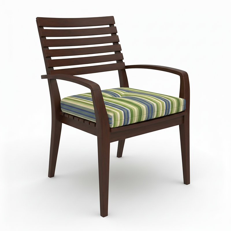 Coussin de remplacement pour chaise d'extérieur Sunbrella, Calista Delft rayé
