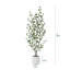 Eucalyptus artificiel Adalia en pot blanc-1625747317