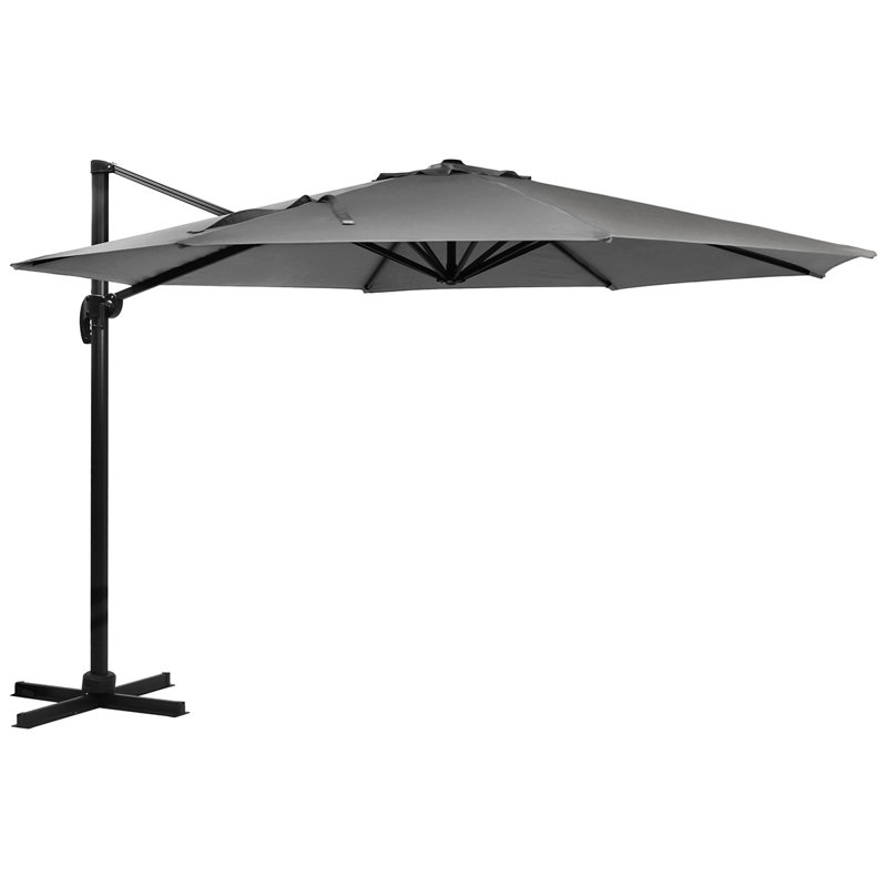 350cm Cantilever Parasol, Grey
