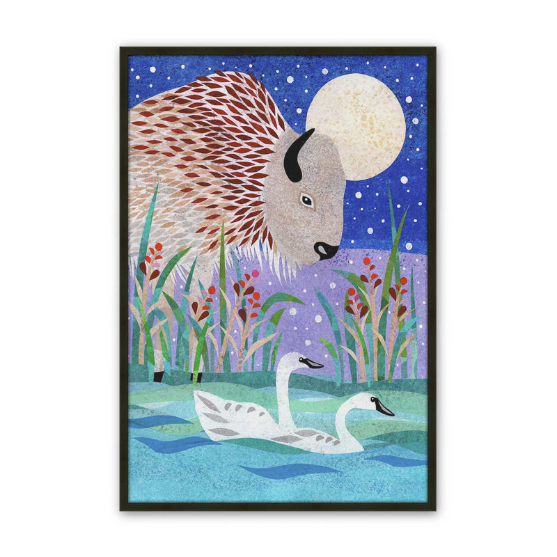 «Wilderness Collage VI» par Kim Conway, reproduction d'art, H 36 po x l 24 po, Open Corner Framed Print without Mat Paper