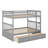 Full Over Full Bunk Bed With Drawers, Convertible Beds-1927592412