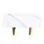 Table rectangulaire 70,42 "en pierre artificielle blanche avec pieds en métal doré - sièges 6-8, teinture, chaleur, cales frittées, endurance à haute température, design élégant-22316910