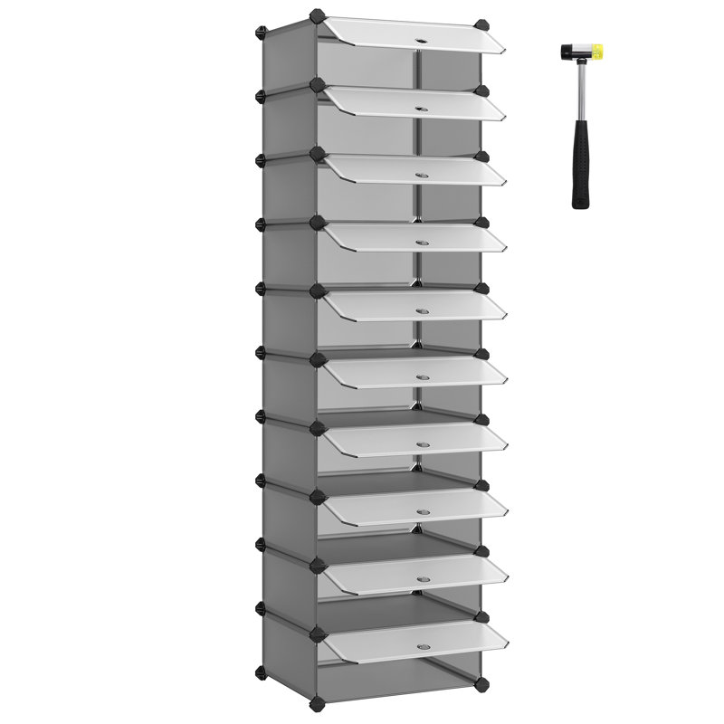 10 Pair Stackable Shoe Storage Box
