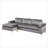 Sectional Sofa with Chaise, Mid-Century Modern Velvet L-Shaped for Movie Nights | Slate Gray | Velvet