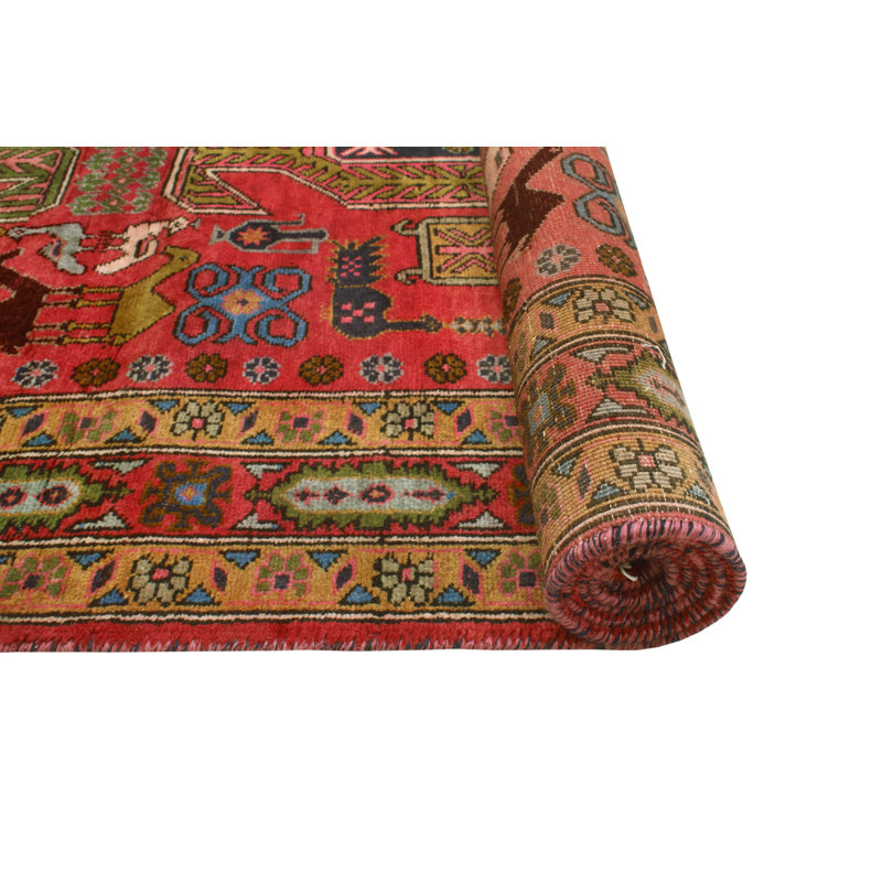 Khusbu Distressed Masamba Red Runner