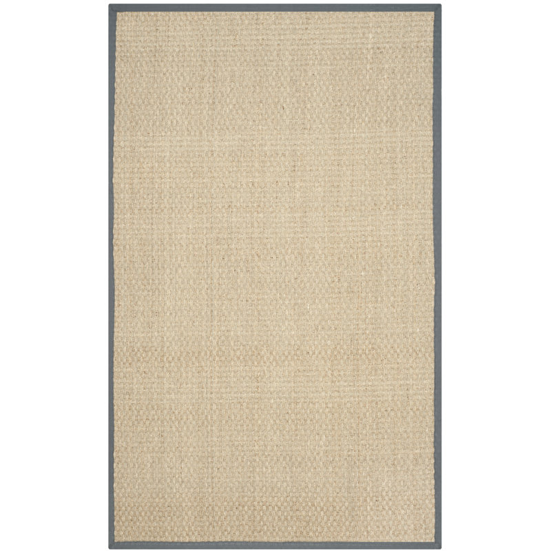 Arley Natural/Dark Gray Rug, Rectangle 122 x 183cm