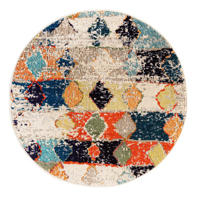 Washable Abstract Indoor Rug