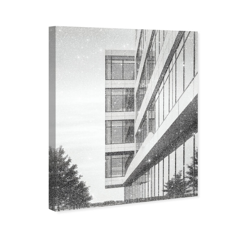 Glass Labyrinth II Architecture Canvas Print by Oliver Gal, Black Frame, 16 x 20, 30"H x 36"W, Gallery Wrapped