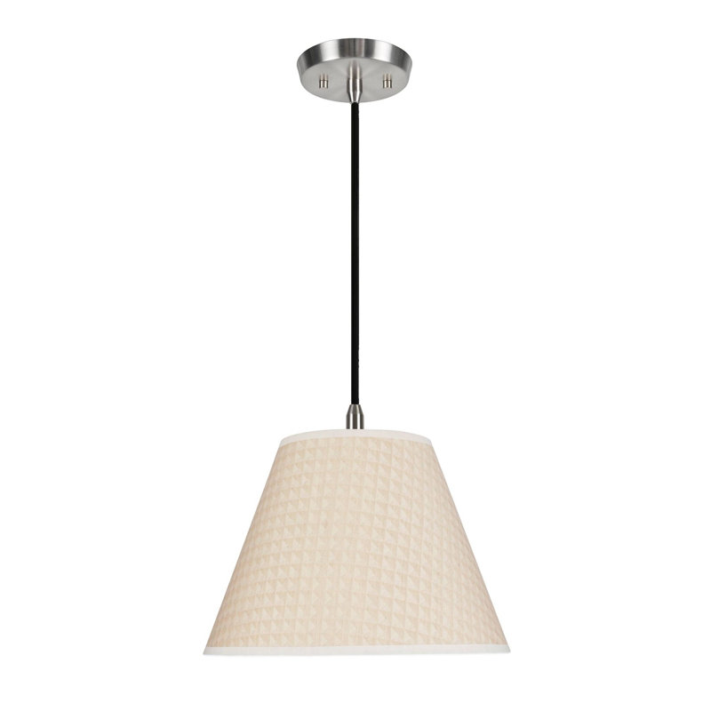 Luminaire suspendu conique à 1 lumière Melvin, H 9 po x l 12 po x P 6 po, Doré