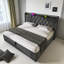 Upholstered 4Ft6 Ottoman Bed Frame With 360 Surround Led Function With Charging Function Hydraulic Storage Bed Frame With Large Storage Space  (No Mattress)-543822484-552866260