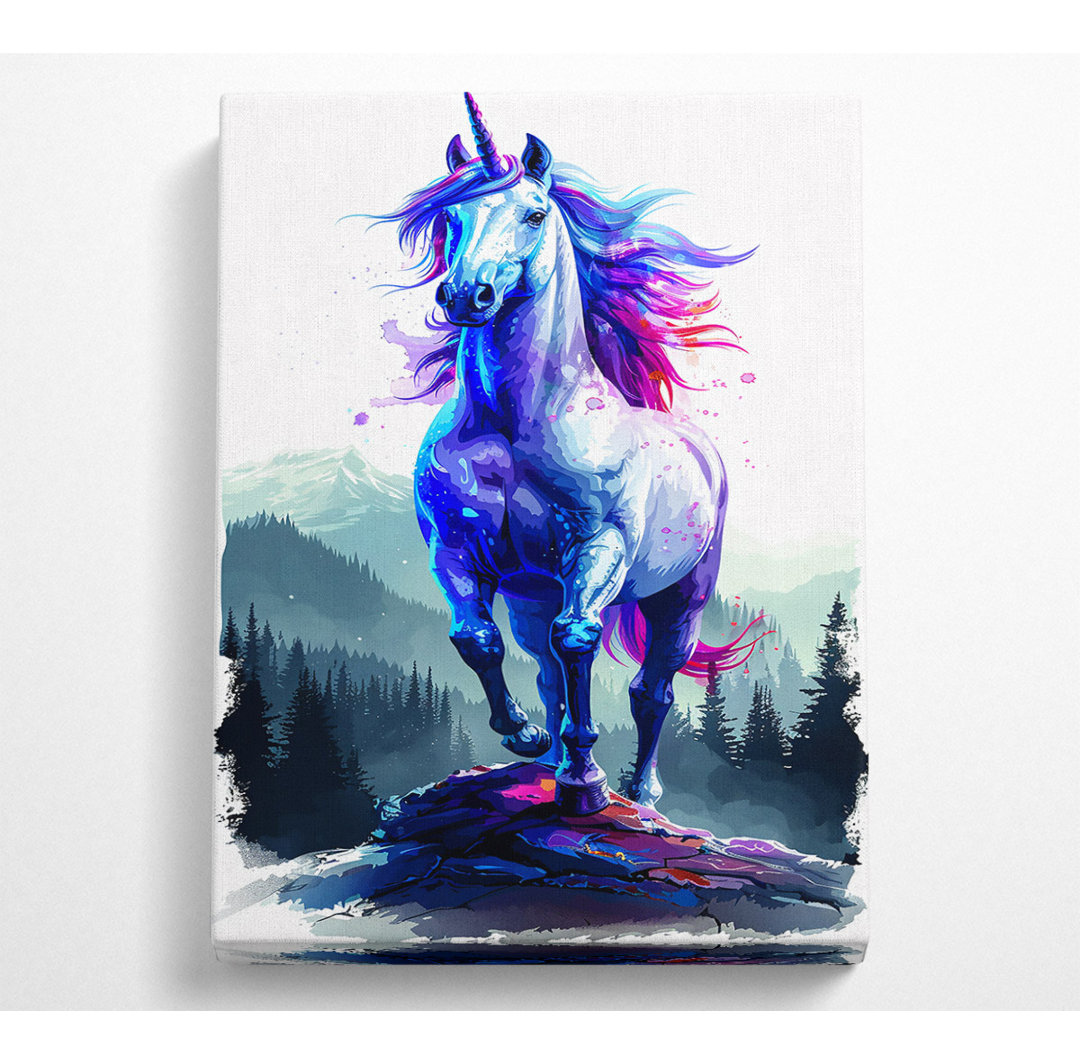 Blaues mystisches Einhorn