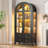 Freestanding Arch Display Cabinet with 3-Colour Light Modes and Motion Sensor-383128103