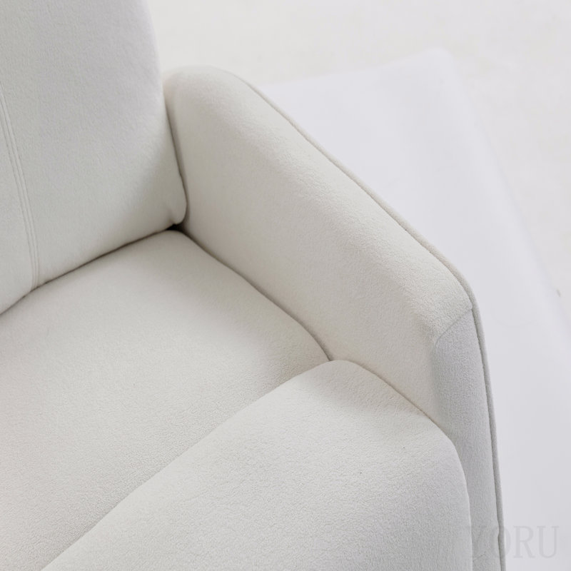Fauteuil court en peluche, White