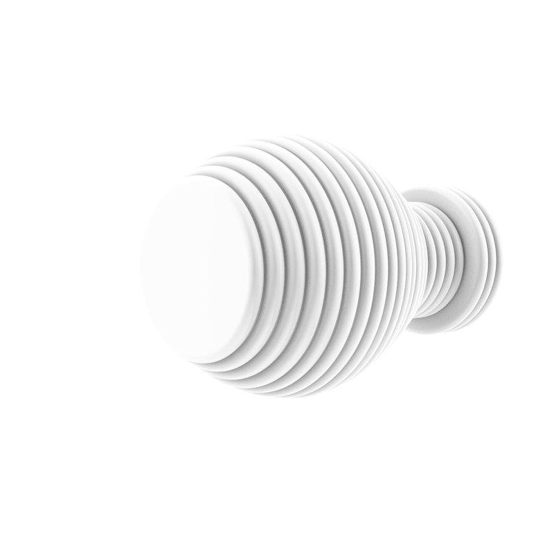 Beresford 1" Diameter Round Knob, Matte White