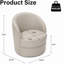 Fauteuil demi-tonneau pivotant en cuir véritable l 30 po-952332973