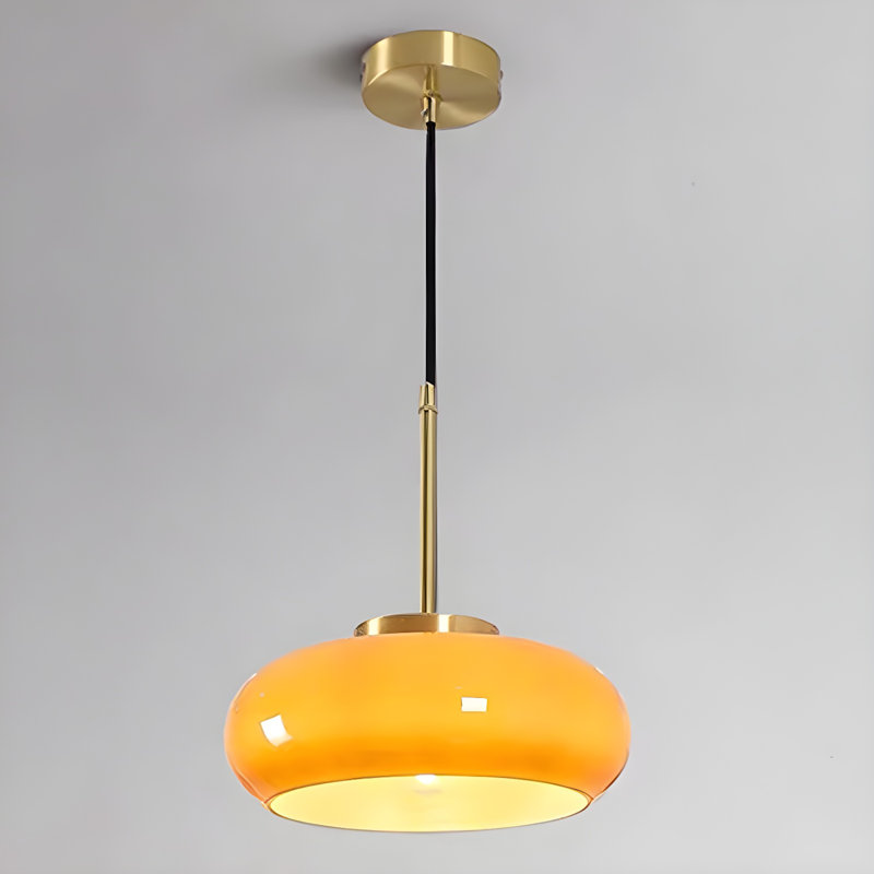 1 - Light Gold Pendant, Orange
