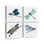 Libellules bleues, reproduction sur toile-1698123321