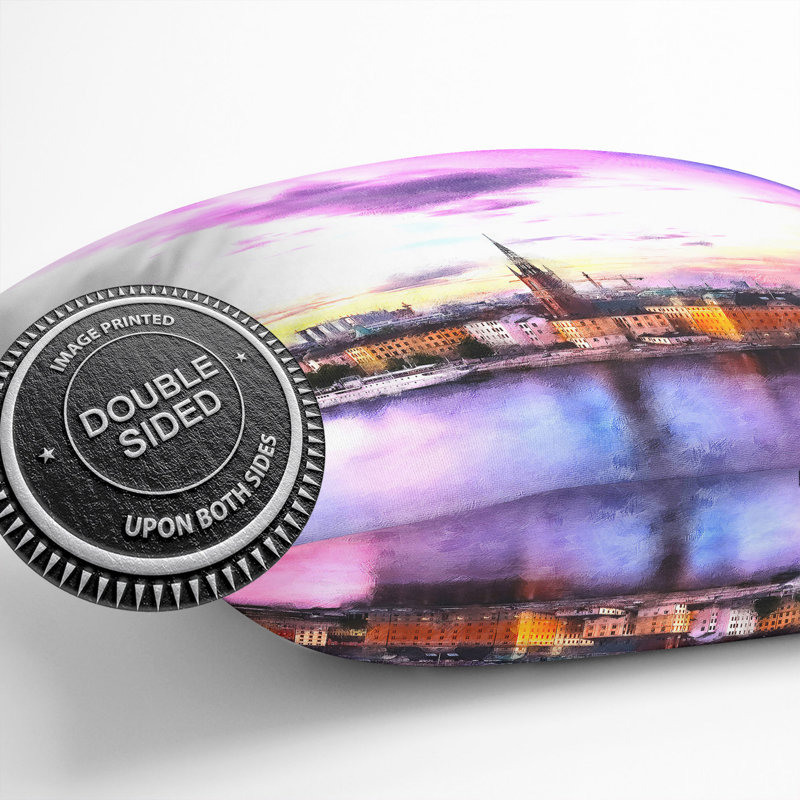 Stockholm in Sweden Cushion with Filling, 55cm H x 55cm W x 20cm D